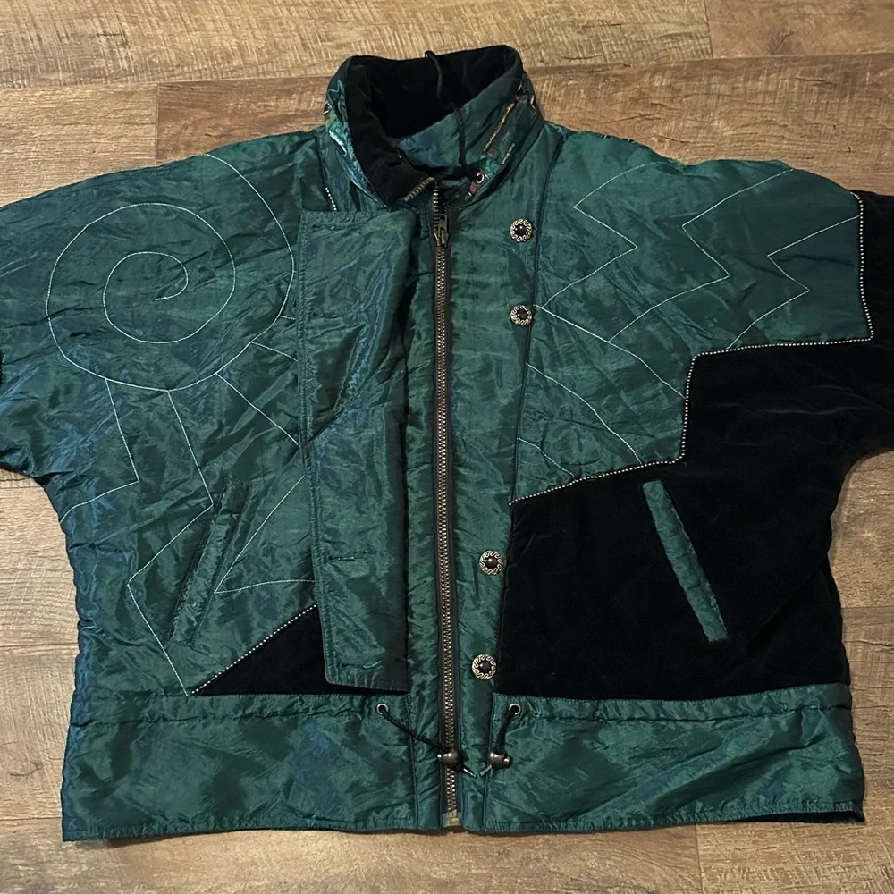 Vintage Mulberry Street Geometric Patchwork Oversized Coat/Jacket - Picture 9 of 14